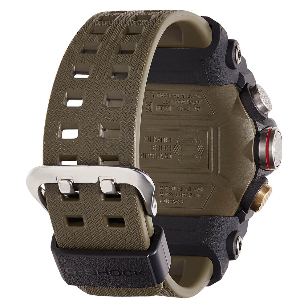 Casio G-Shock Mudmaster Carbon Case Multi Green Strap Watch image number 1