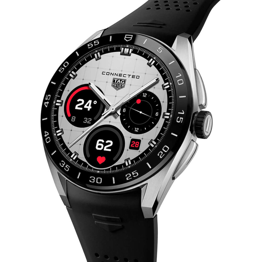 TAG Heuer Connected Calibre E5 45mm Dial Black Rubber Strap Watch image number 1