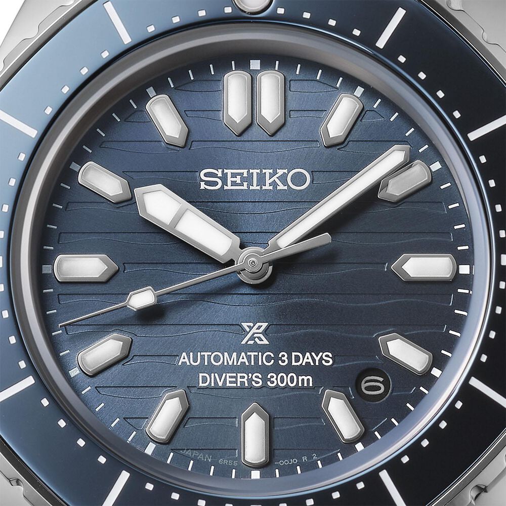 Seiko Prospex 300m Diver’s 41.3mm Coastline-Cobalt Dial Stainless Steel Bracelet Watch