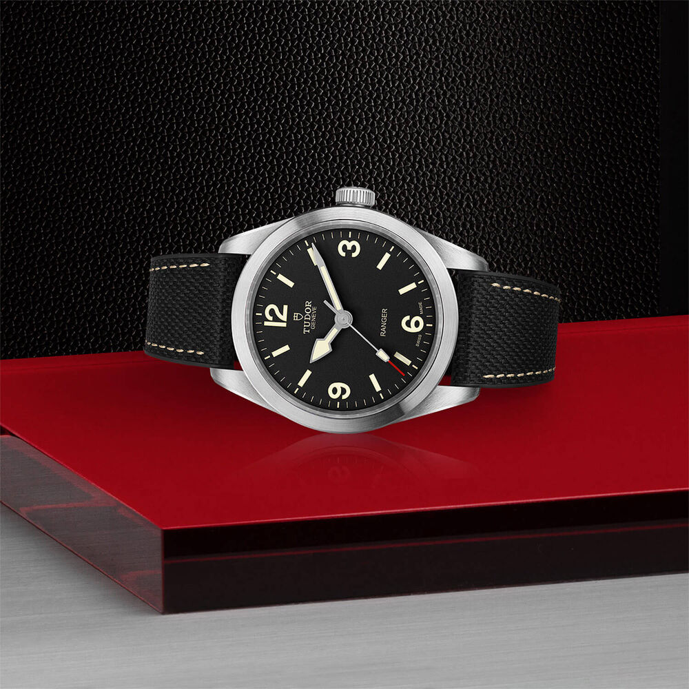TUDOR Ranger 39mm Black Dial Hybrid Black Strap Watch image number 3
