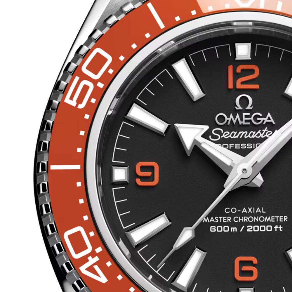 OMEGA Seamaster Planet Ocean 600M 42mm Black Dial Orange Bezel Steel Bracelet Watch