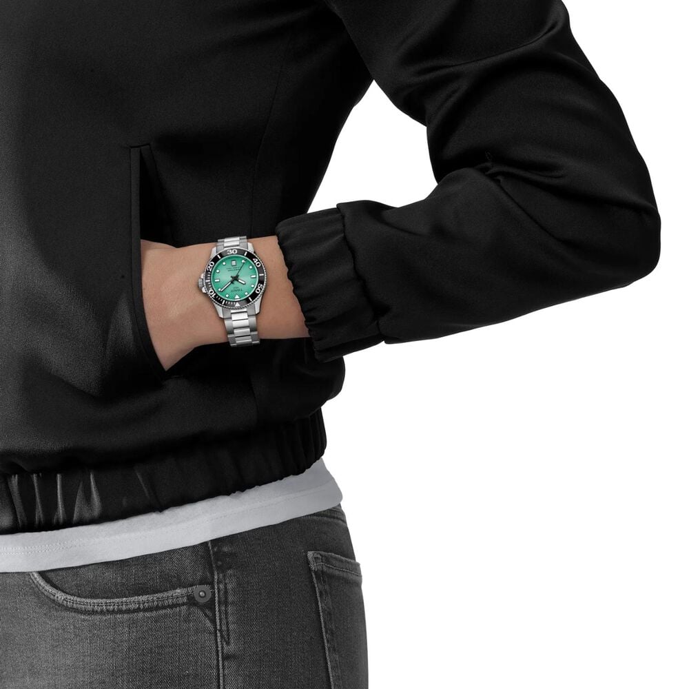 Tissot Seastar 1000 Quartz 36mm Turquoise Dial Steel Bracelet Watch