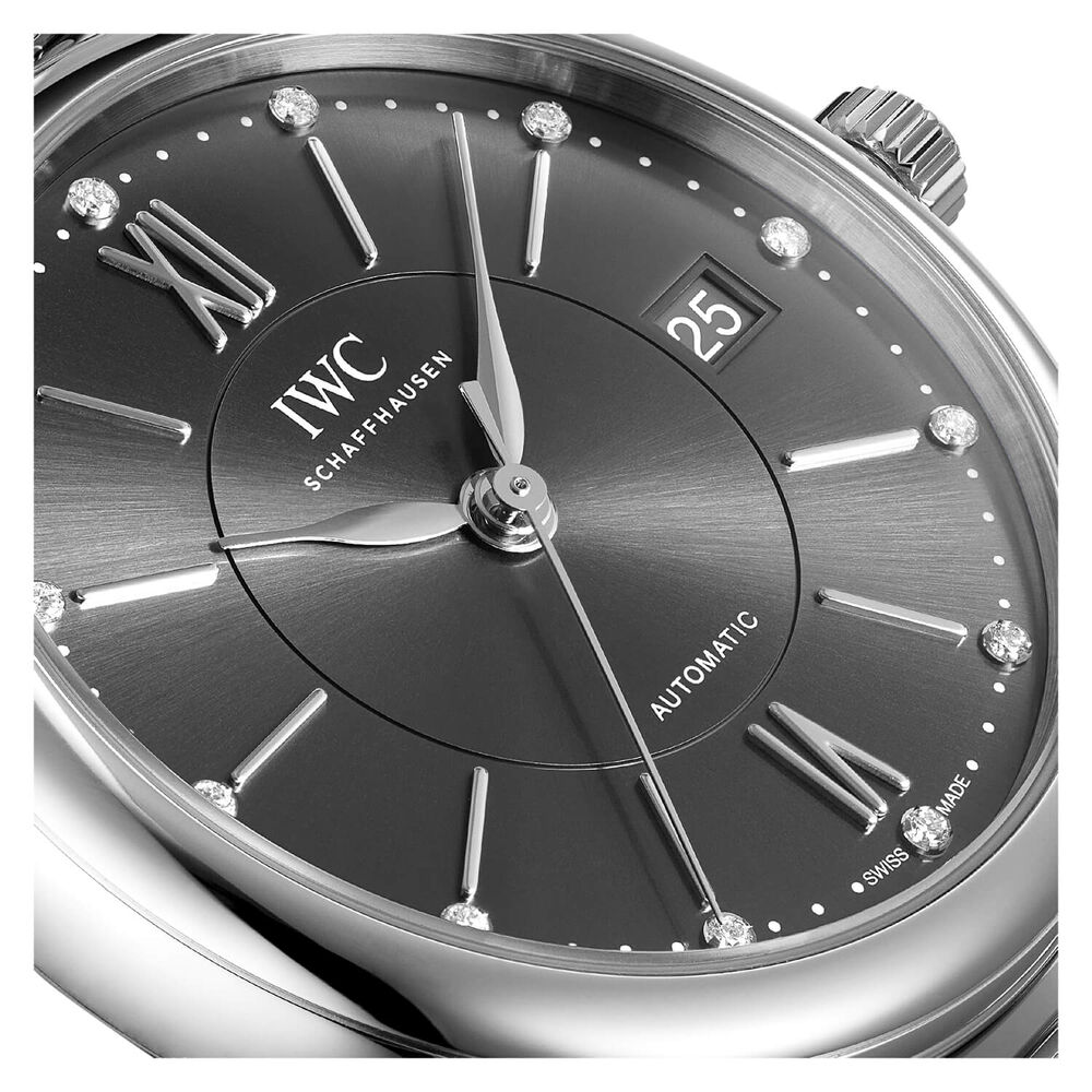 Pre-Owned IWC Schaffhausen Portofino Automatic 37mm Grey Dial Steel Bracelet Watch image number 3