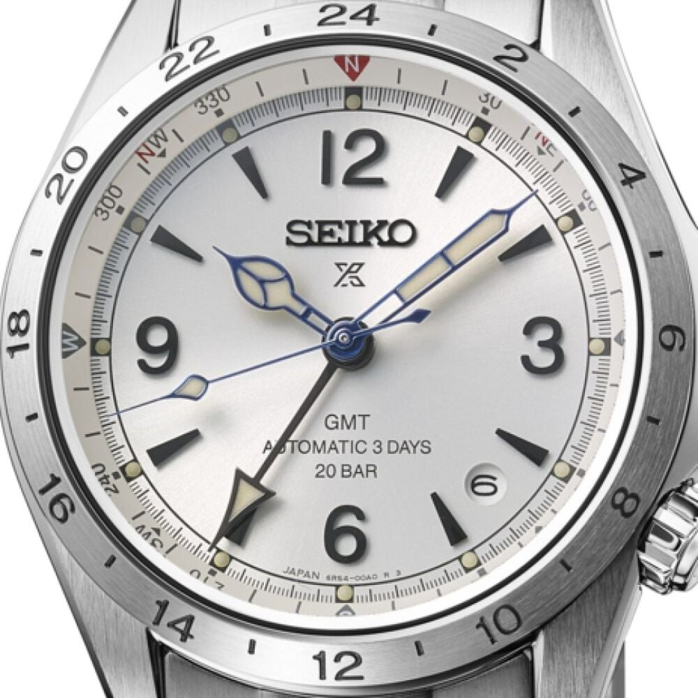 Seiko Prospex Alpinist Limited Edition GMT 39.5mm Silver Dial Bracelet Watch image number 1