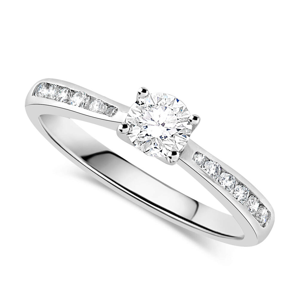 Ladies 18ct White Gold Solitaire Engagement Ring image number 0