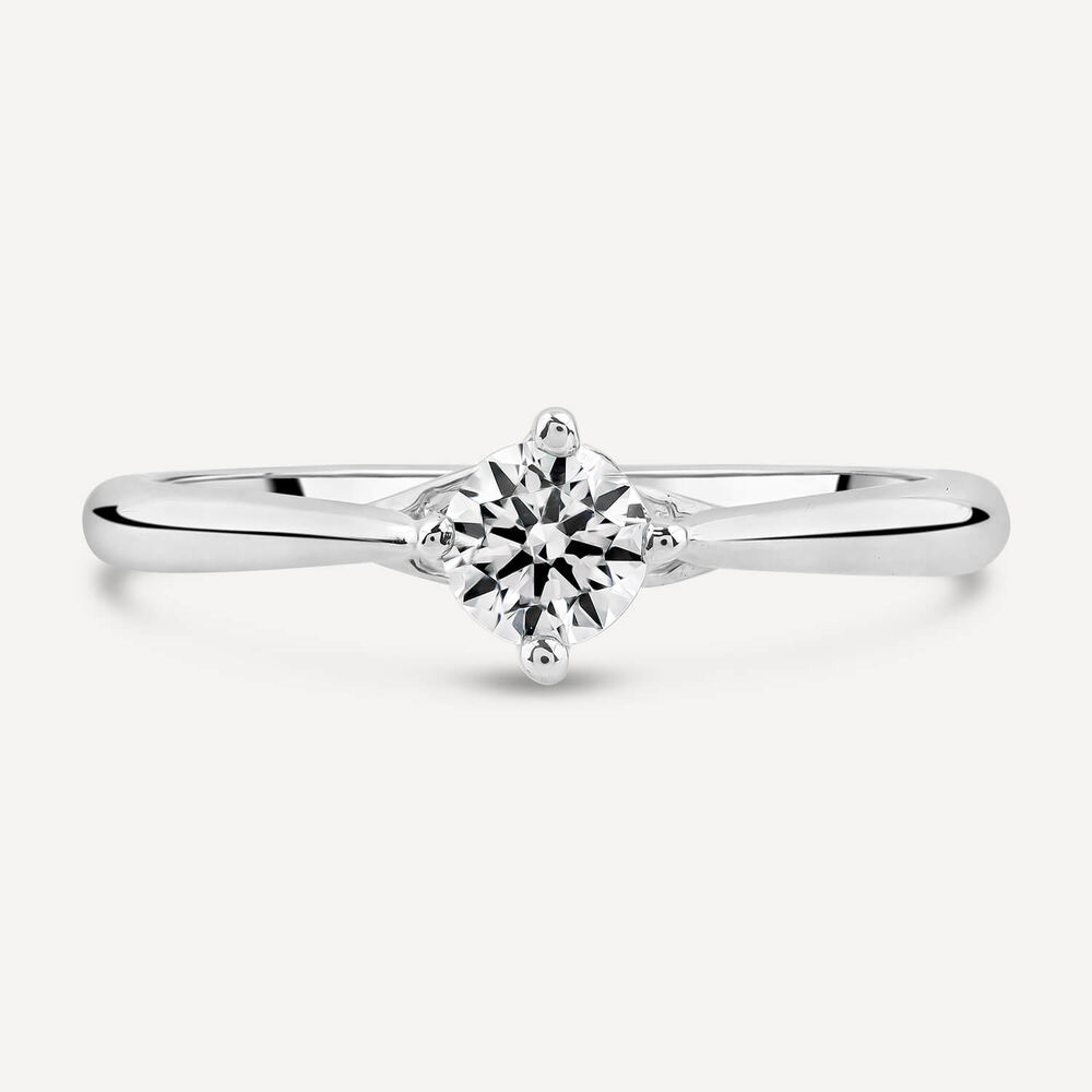 18ct White Gold Orchid Setting 0.40ct NSEW Solitaire Ring