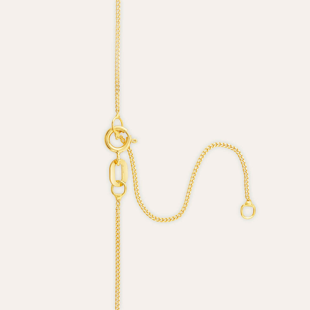9ct Gold 5mm Four Claw Cubic Zirconia Set Pendant (Chain Included)