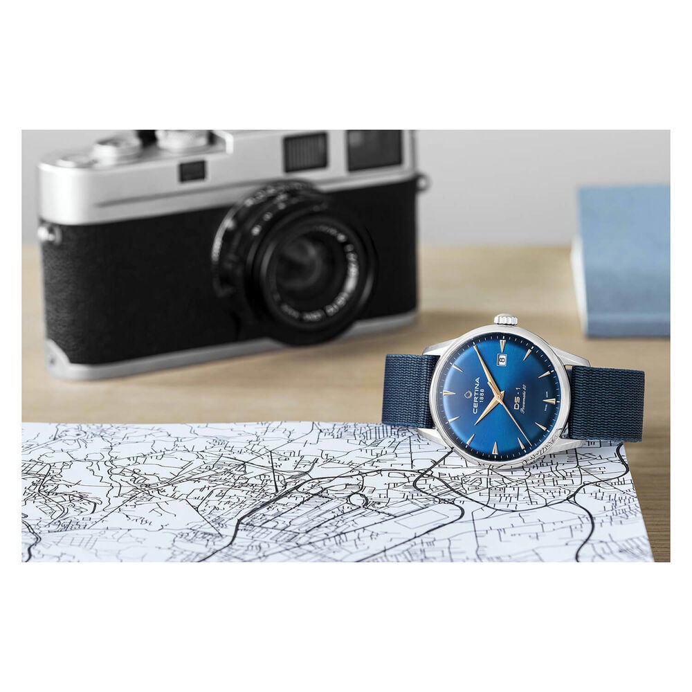 Certina DS-1 Powermatic 40mm Blue Dial Steel Case Bracelet Watch image number 6