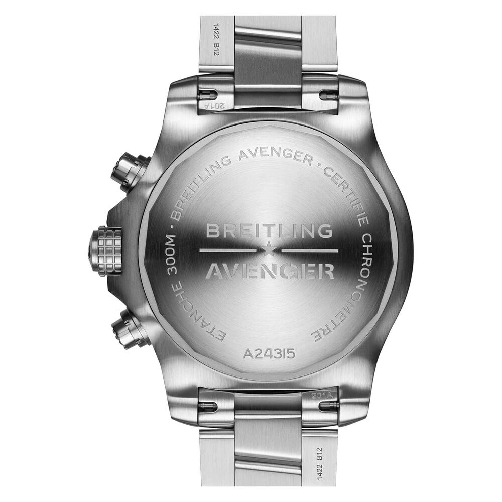 Breitling Avenger GMT 45mm Black Chronograph Dial Bracelet Watch image number 4