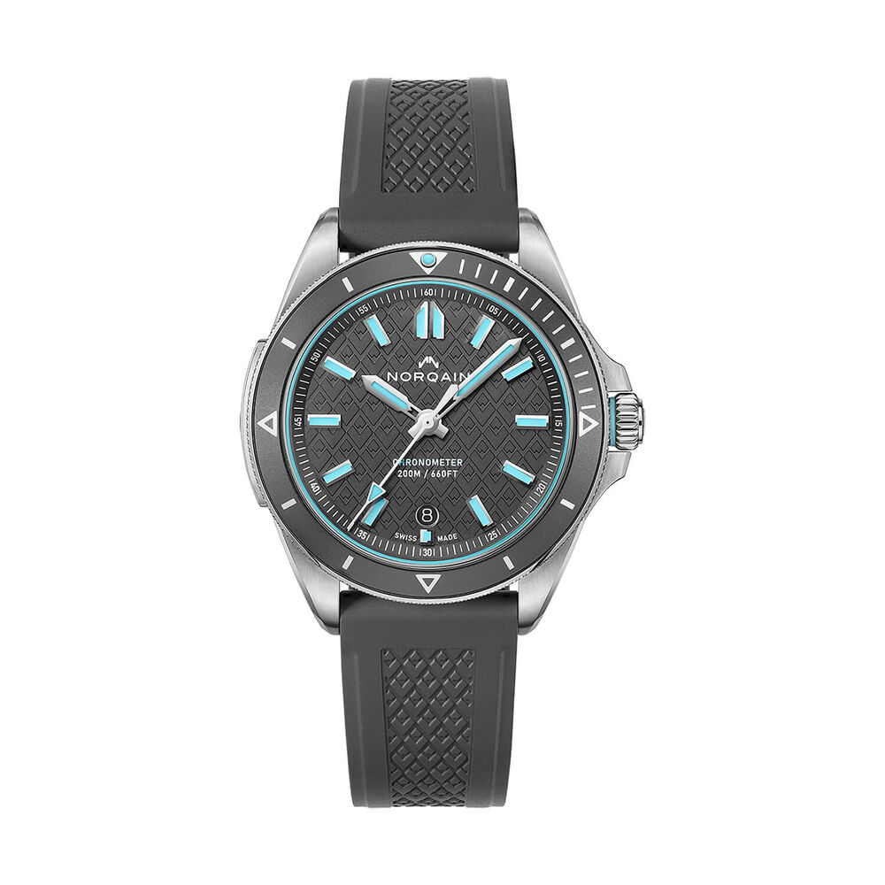 NORQAIN Adventure 40mm Grey Dial & Rubber Strap Watch