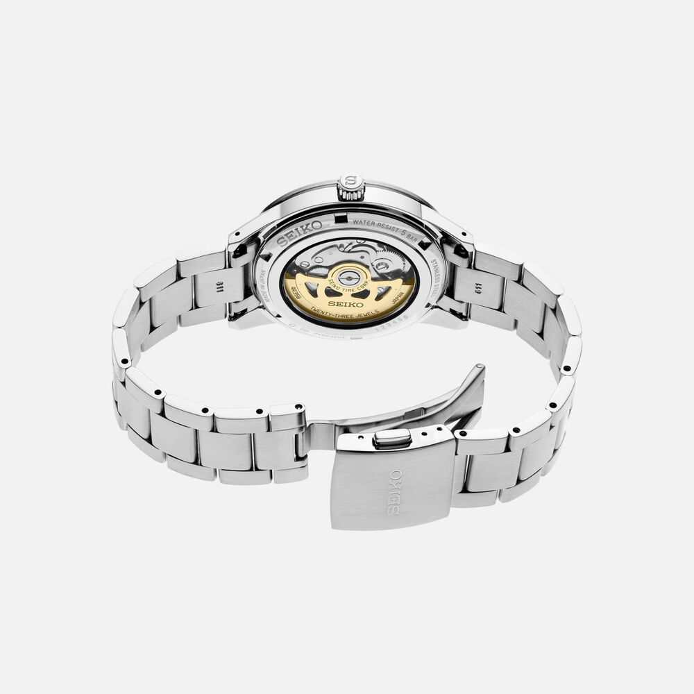 Seiko Presage Style 60s Limited Edition 39.5mm Blue Dial Bracelet & Strap Watch image number 3