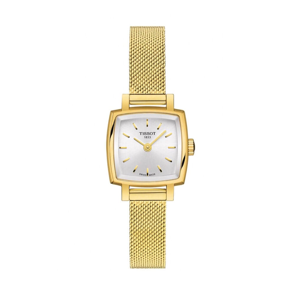 Tissot Lovely Square Yellow Gold-Toned Bracelet Strap 20mm Watch image number 0