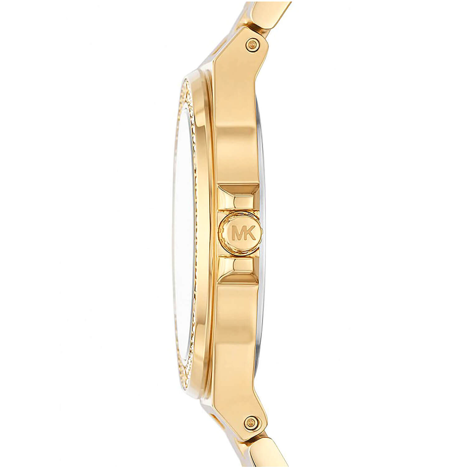 Michael Kors Lennox 33mm Silver Dial Yellow Gold Bracelet Ladies Watch