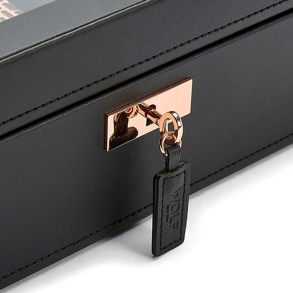 WOLF Axis 8 Pc Copper Plated Finish Vegan Leather Watch Box