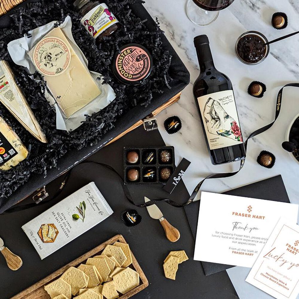 Luxury Wine & Cheese Board Hamper (sent 14 days after purchase)