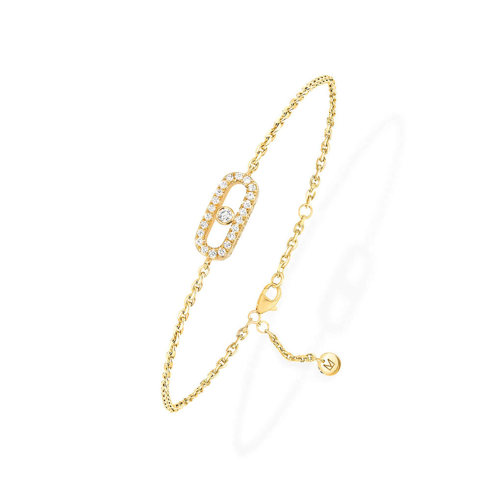 Messika Care(s) 0.07ct Diamond Pave Yellow Gold Bracelet