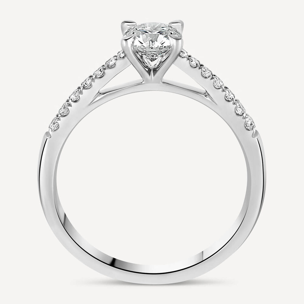 Platinum 0.64ct Amia Diamond & Shoulders Ring image number 4