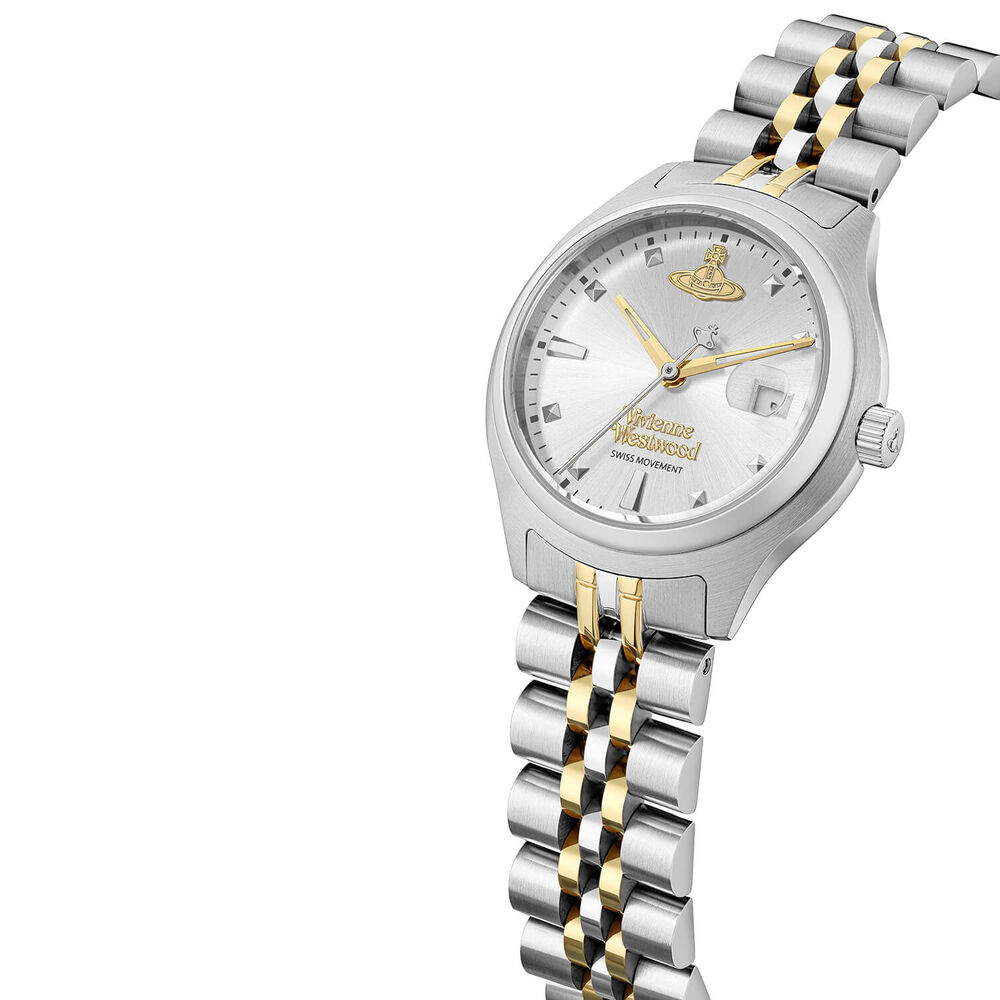 Vivienne Westwood Little Camberwell 29mm Silver Dial Two Tone Steel Bracelet Watch image number 2