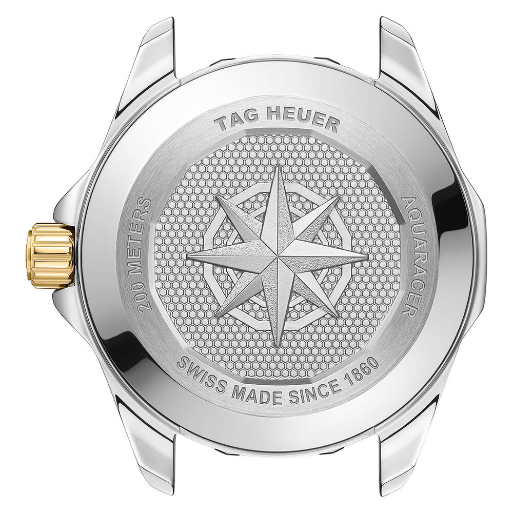TAG Heuer Aquaracer 40mm Blue Dial Rose Gold Bezel Blue Rubber Strap Watch