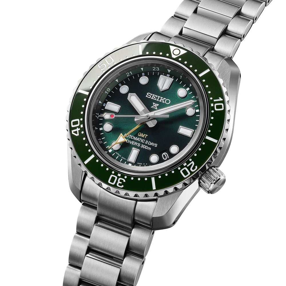 Seiko Prospex Diver's 1968 300M Heritage GMT Pacific Green 42mm Dial Steel Bracelet Watch