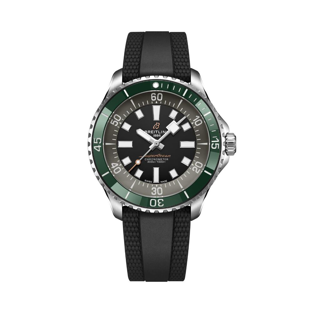Breitling Superocean Auto 44 UK Limited Edition Black Dial & Rubber Strap Watch