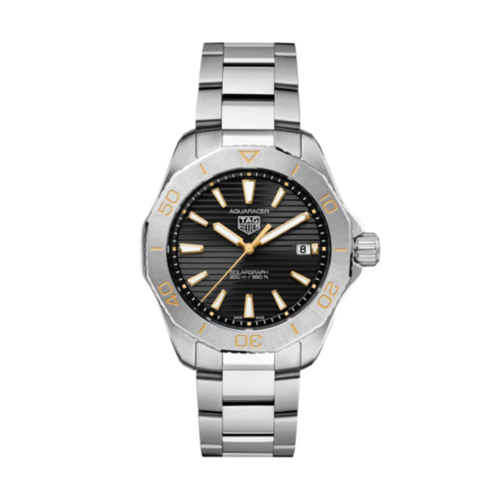 TAG Heuer Aquaracer Professional 200 Solargraph UK Limited Edition 40mm Steel Bracelet Watch