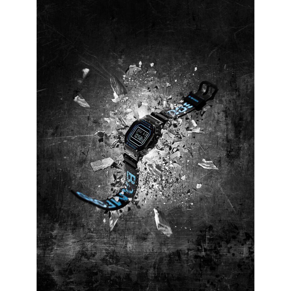 G-SHOCK x Bamford 49.6mm Black Dial Black & Blue Resin Strap Watch image number 4
