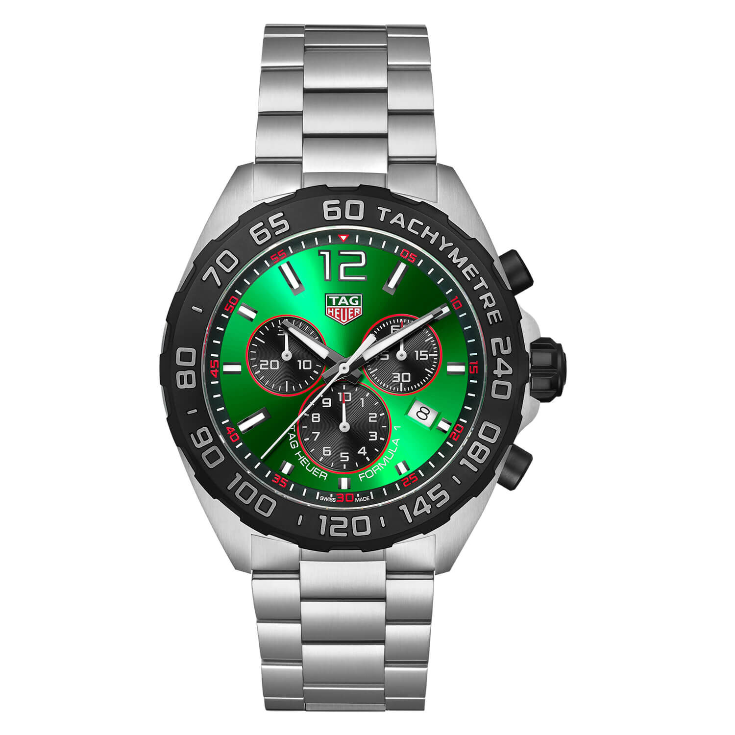 TAG Heuer Formula 1 Quartz Chrono 43mm Green Dial Watch