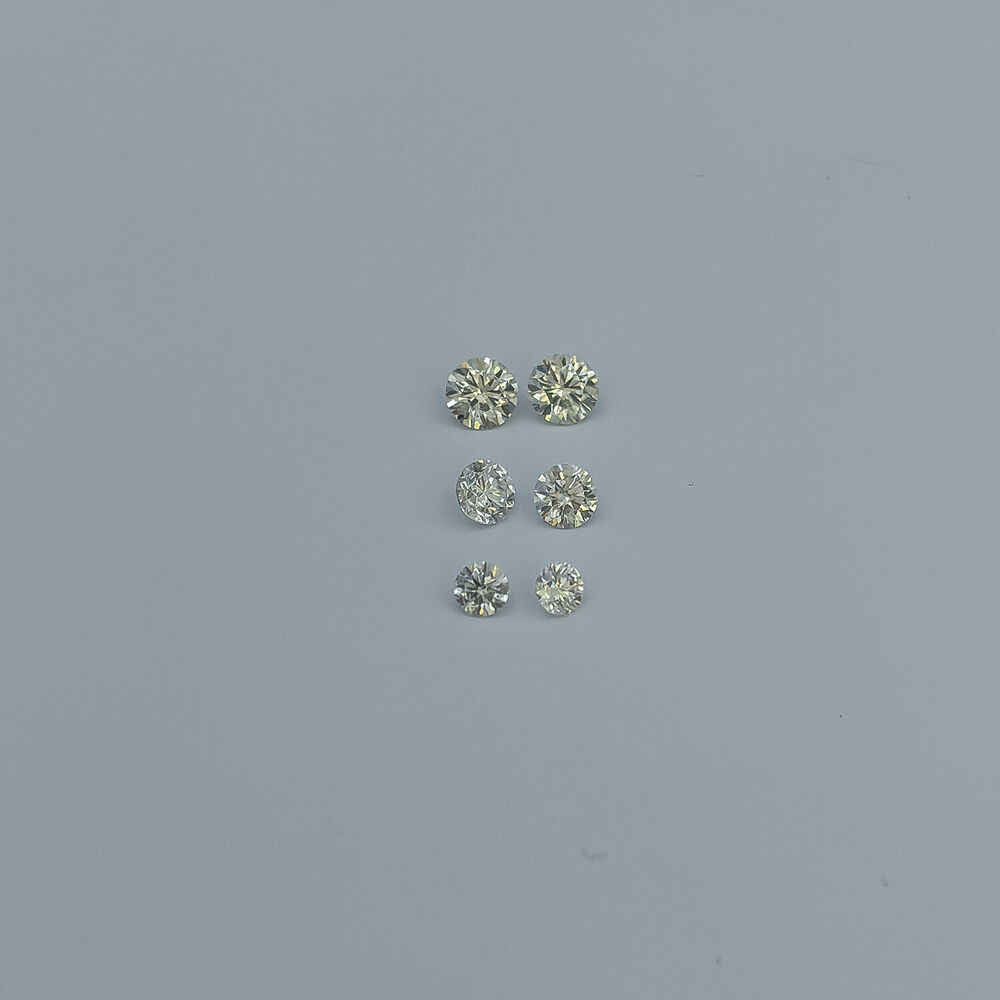 Loose Diamonds 1ct Pair Round Brilliant Cut Ready-To-Mount Diamond