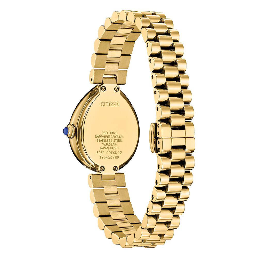 Citizen L Rainell 26x31mm Gold Dial & Gold Tone Steel Bracelet Watch image number 2