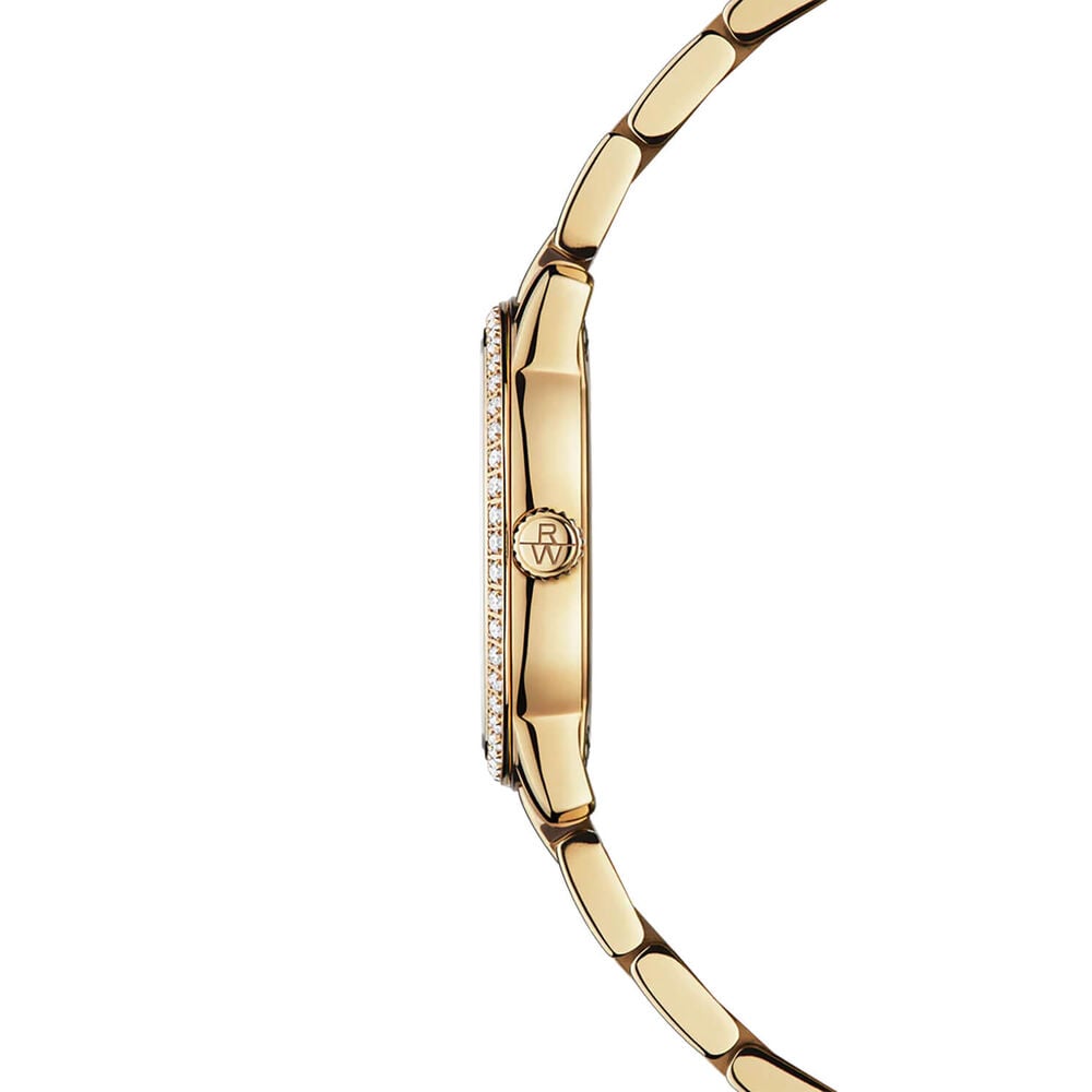 Raymond Weil Toccata Classic 24mm MOP Dial Diamond Set Bezel Gold PVD Steel Bracelet Watch