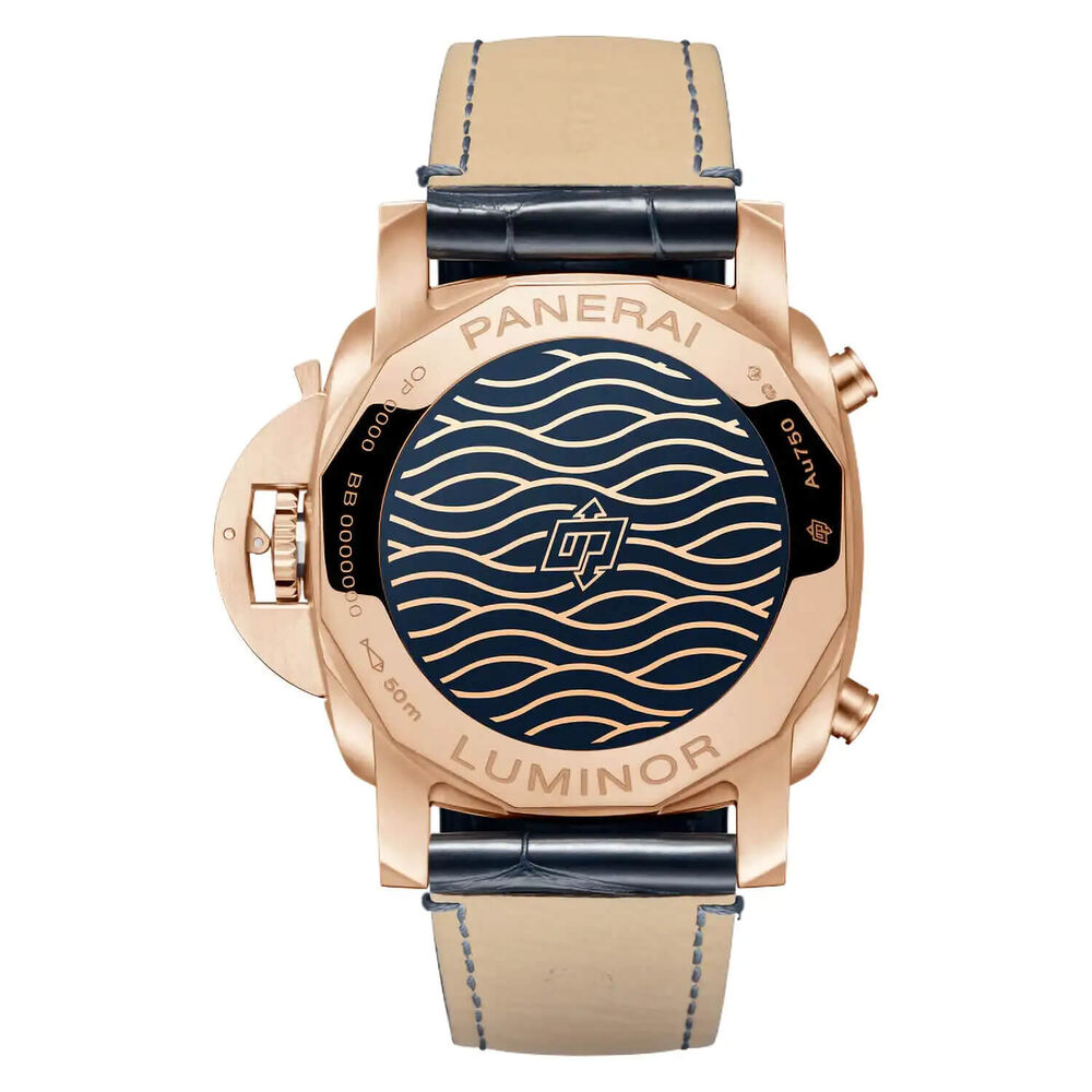 Panerai Luminor 44mm Chrono Goldtech™ Blu Notte Blue Dial Strap Watch