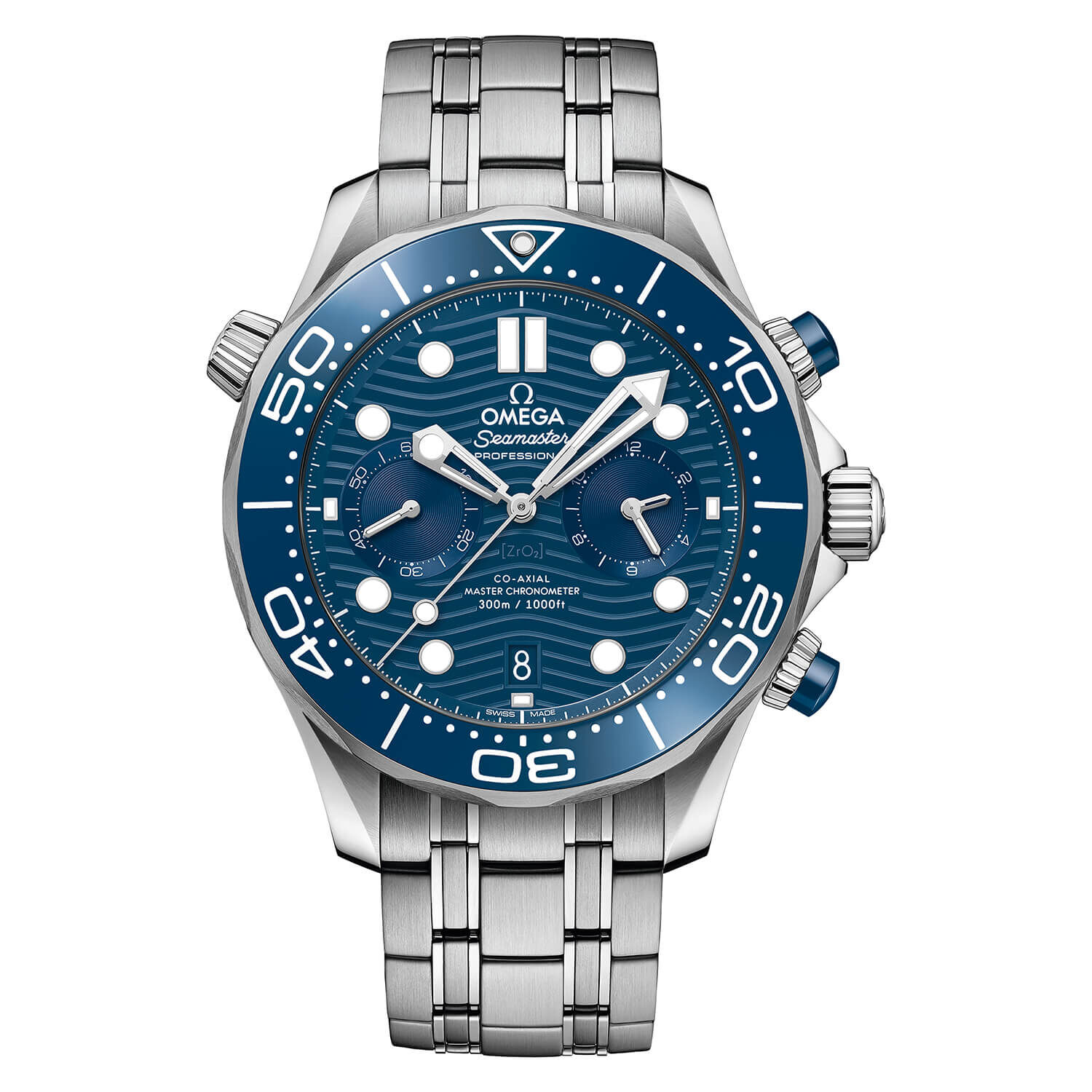 Omega seamaster sales chronograph blue