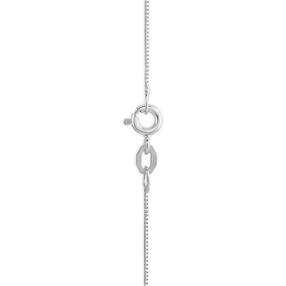 9ct White Gold Light Box 18' Chain Necklace image number 1