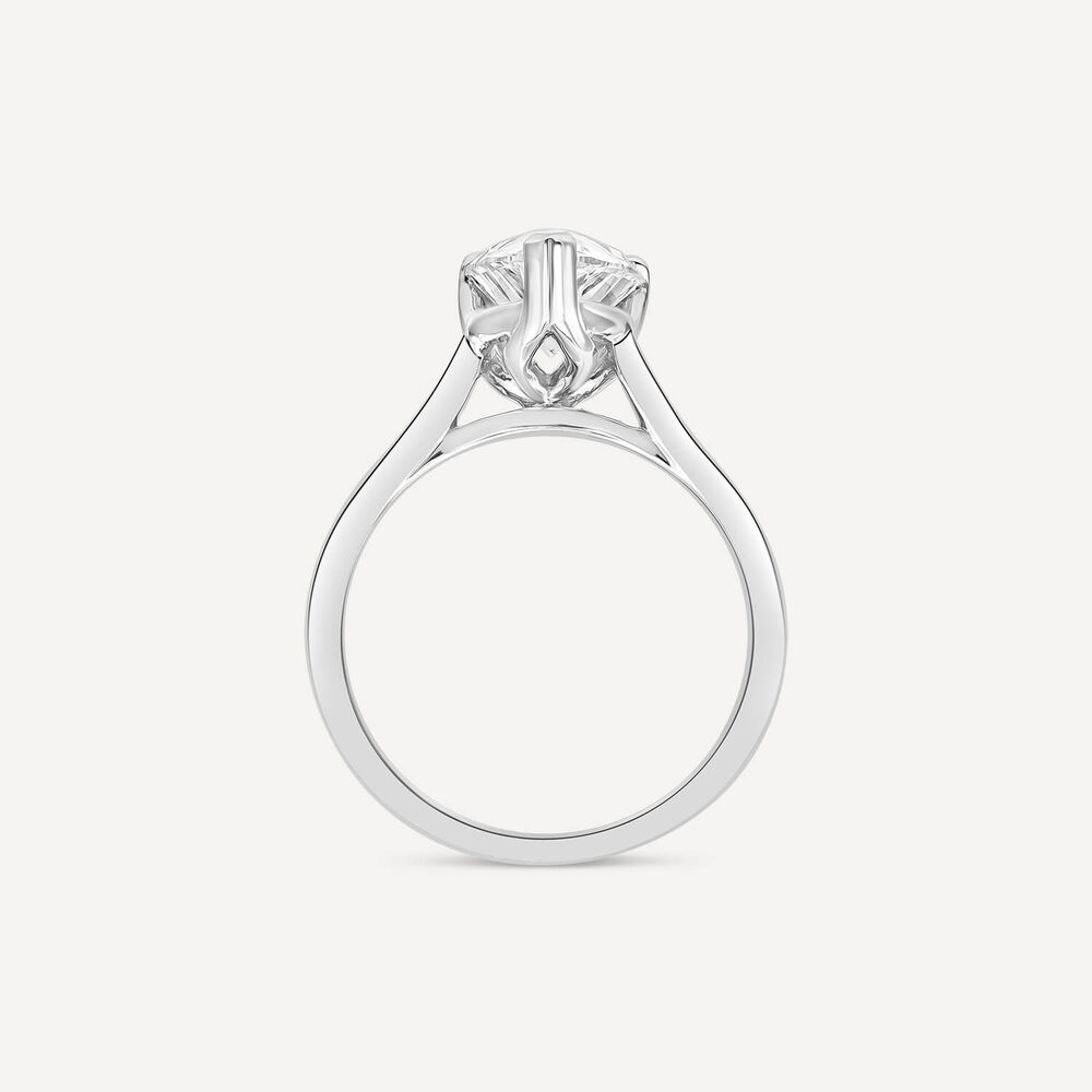 Born Platinum 2.50ct Lab Grown Pear  Solitaire Diamond Ring