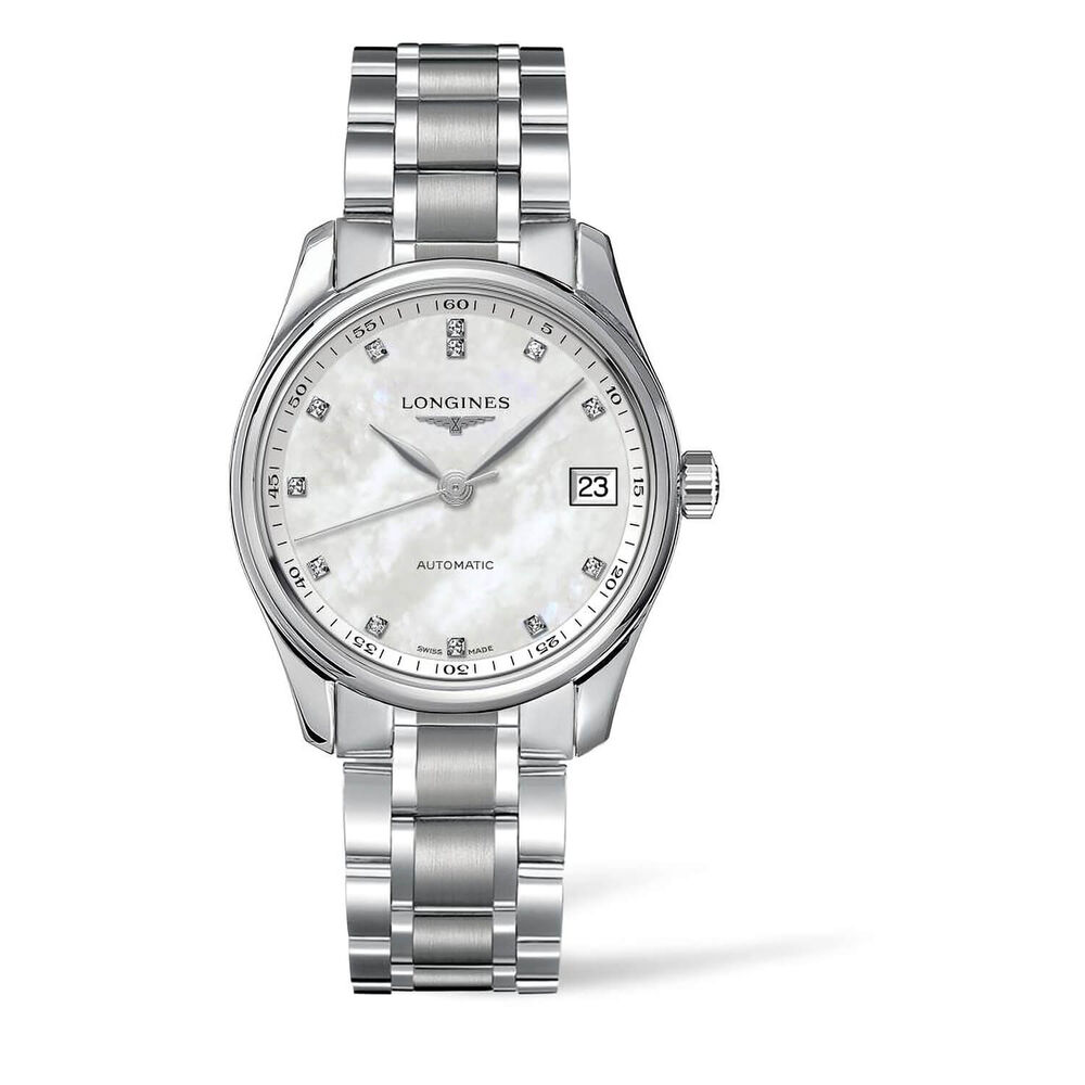 Longines Master Collection 34mm Diamond Dot Dial Bracelet Watch image number 0