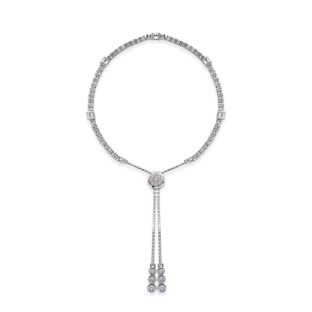 CARAT* London Silver Phoebe Single RowatchMillennium Slider bracelet