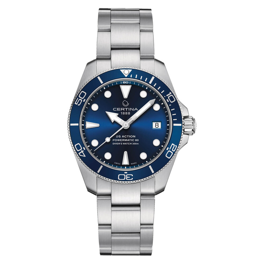 Certina DS Action Diver 38mm Blue Dial & Aluminium Bezel Steel Case Watch image number 0