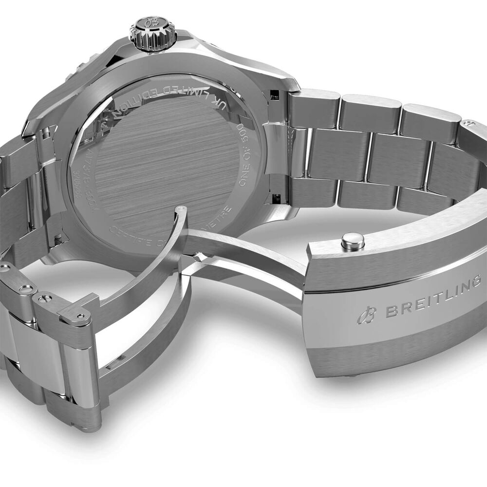 Breitling Superocean 46mm Yellow Dial Steel Bracelet Watch image number 4
