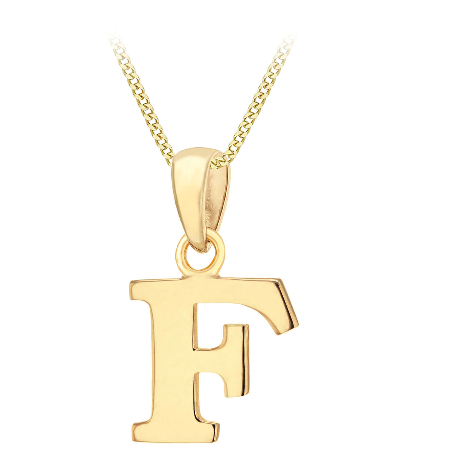 Gold shop f pendant