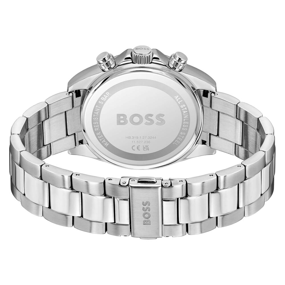BOSS Hero 2.0 Chronograph 43mm Black Dial Stainless Steel Bracelet Watch image number 3