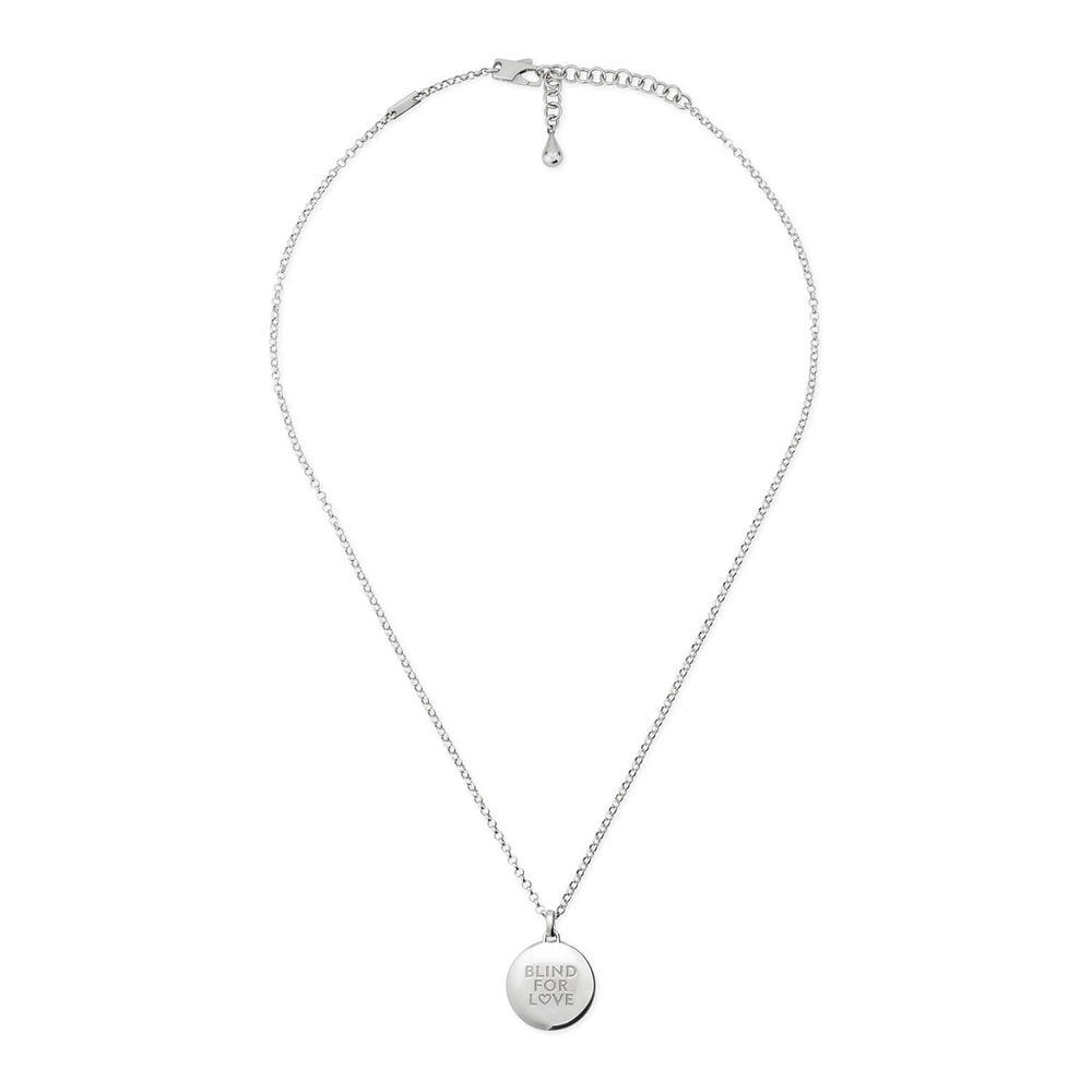 Gucci Blind for Love Silver Round Pendant Necklace