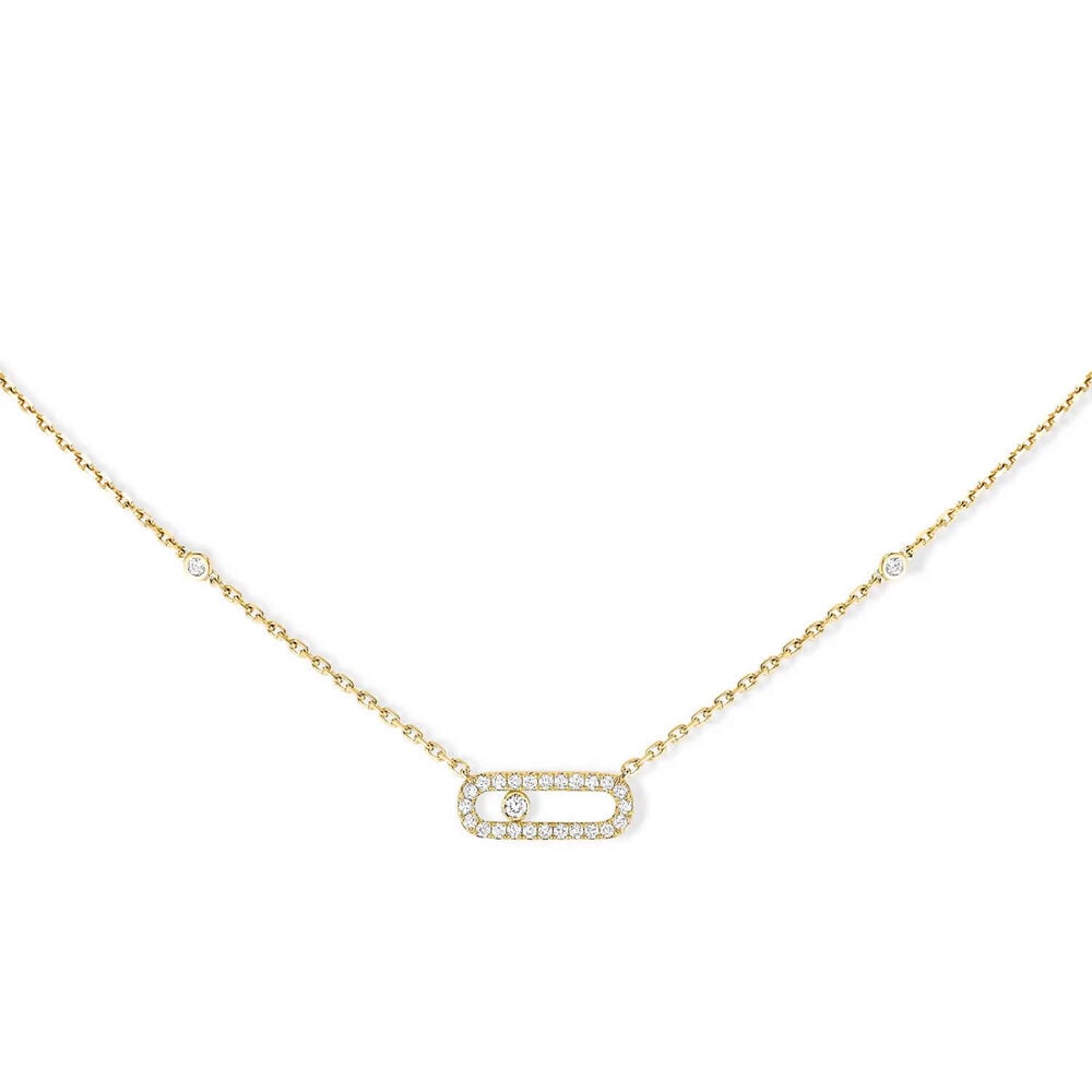 Messika Move Uno 18ct Yellow Gold 0.20ct Pave Diamond Necklace