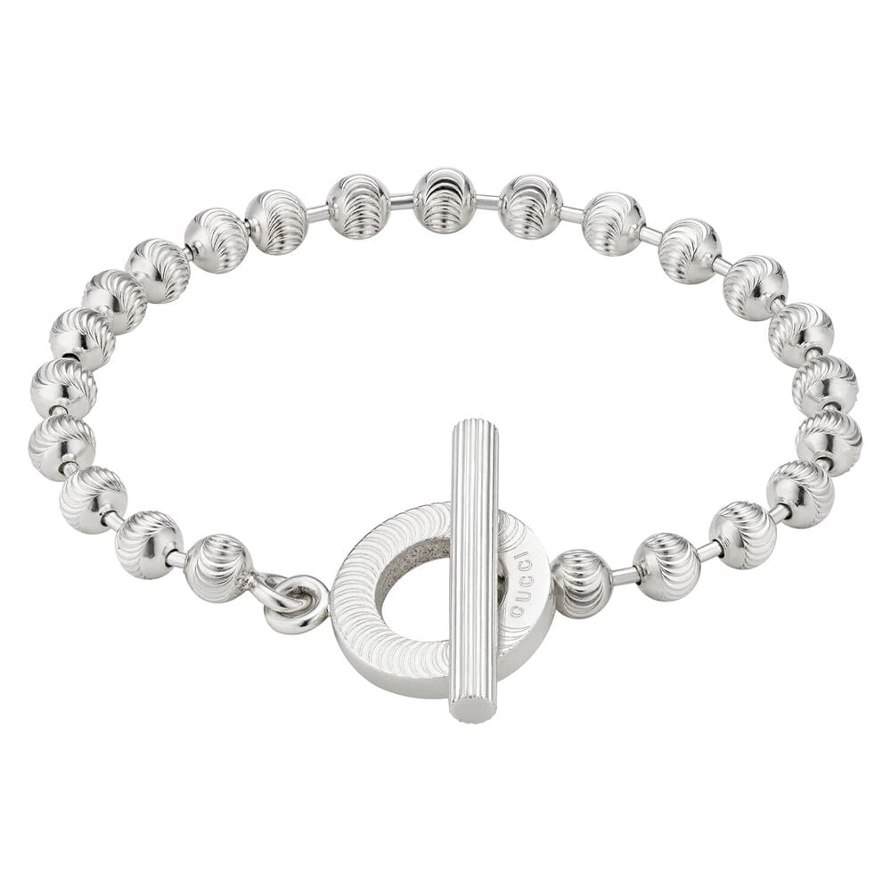 Gucci Sterling Silver Boule Chain Bracelet image number 0