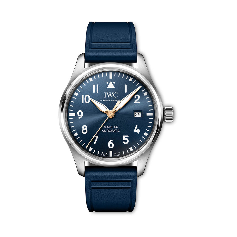 IWC Schaffhausen Pilot's Mark XX Le Petit Prince 40mm Blue Dial & Rubber Strap Watch