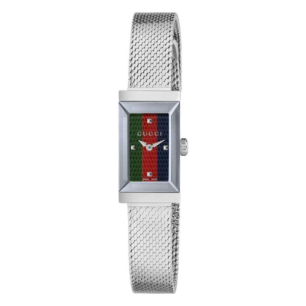 Gucci G-Frame Striped Steel Mesh 14mm Ladies' Watch image number 0