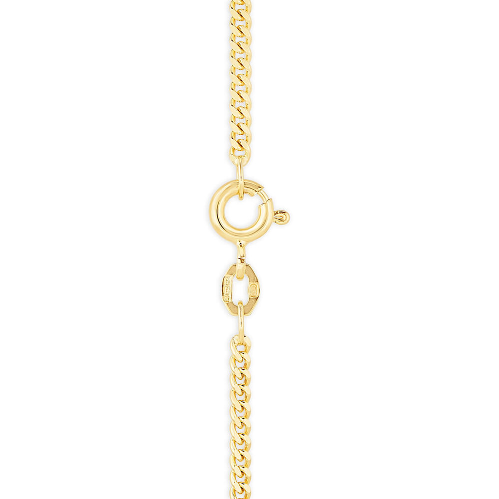 9ct Yellow Gold 2.1mm Width 20' Flat Curb Chain image number 5
