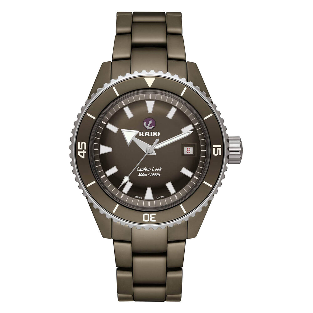 Rado Captain Cook High-Tech Ceramic Diver 43mm Automatic Green Dial Ceramic Case Bracelet Watch image number 0