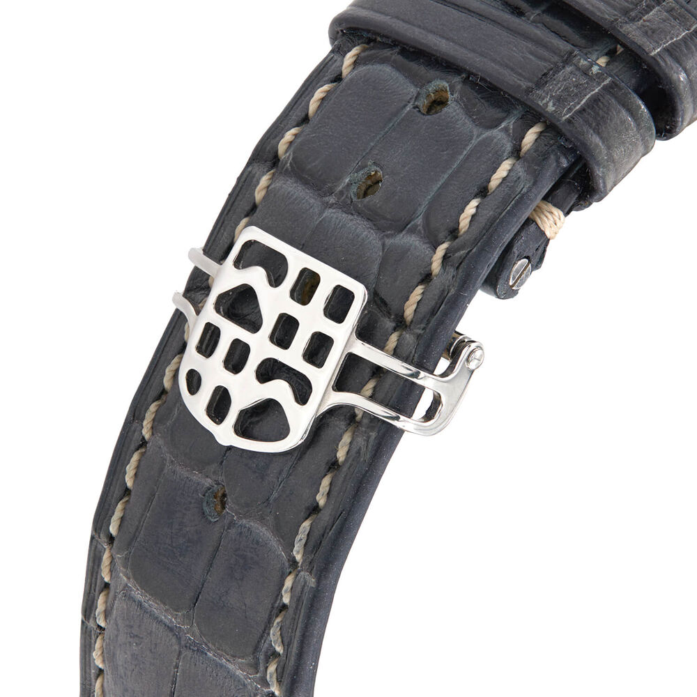 Pre-Owned Frederique Constant Classics Worldtimer 42mm Blue Dial Leather Strap Watch image number 2