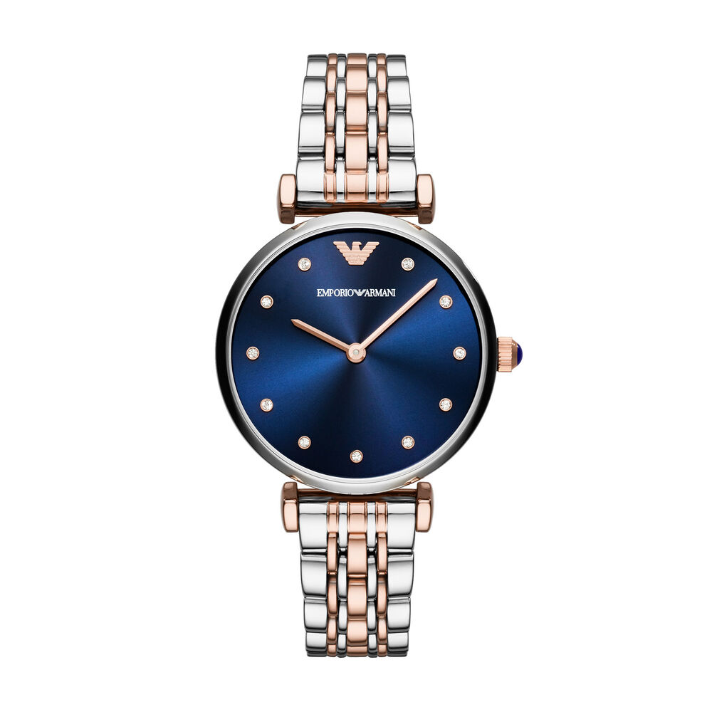 Emporio Armani T-Bar Stainless Steel Bracelet Ladies Watch